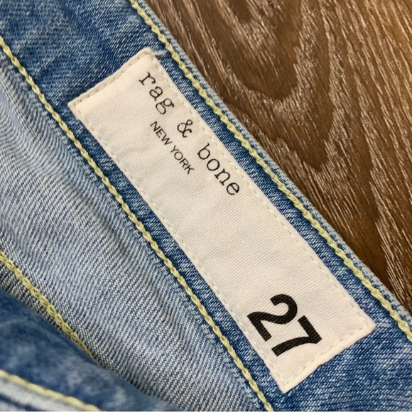 Rag & bone Womens light blue Dre low rise slim boyfriend jeans 27 - Picture 7 of 10